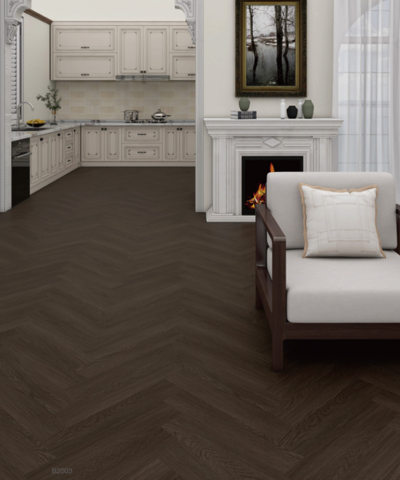 luxury vinyl tile herringbone